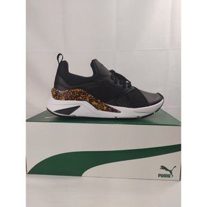Puma Womens Muse X5 Leopard Lace Up   Sneakers Shoes Casual   - Black